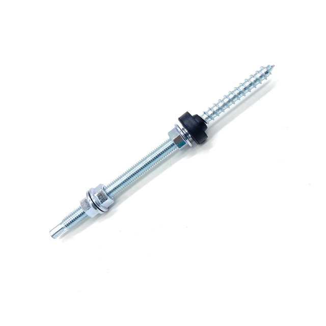 Bolzendübelschraube aus Kohlenstoffstahl mit selbstschneidender Stockschraube für Holz