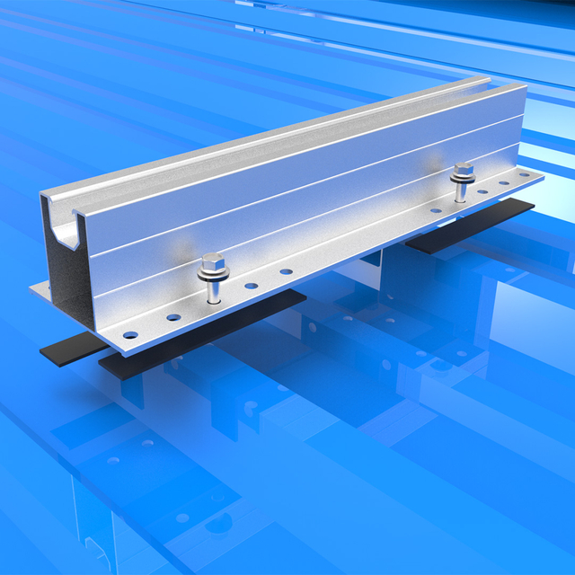 Aluminium Mini -Schienen -Solarpanel -Halterungshalterungs -Kit für Metalldach -Montagestruktursystem