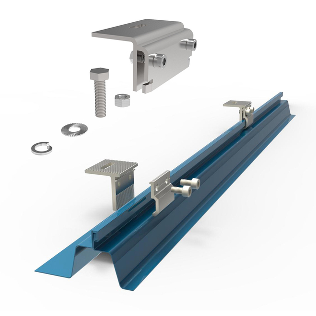  Trapezoidales Metalldach stehende Naht Metalldach Solar Montage -Stützsystem