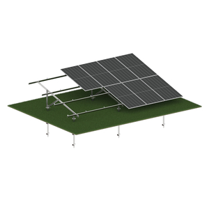 Doppelpoliges Solarpanel-Bodenmontage-Solar-PV-Struktursystem-Erdungsschraubenfundament