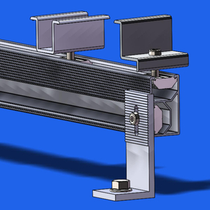 Solarpanel L Füße Klammer Montage mit Blech Metalldachhalterungssystemen