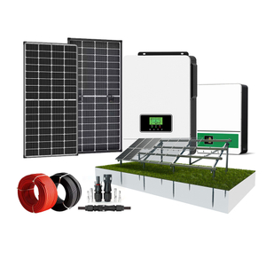 Off Grid Solar Power Battery Wechselrichter PV -Modulplatten Energiespeicher Bodenbefonderungssystem 