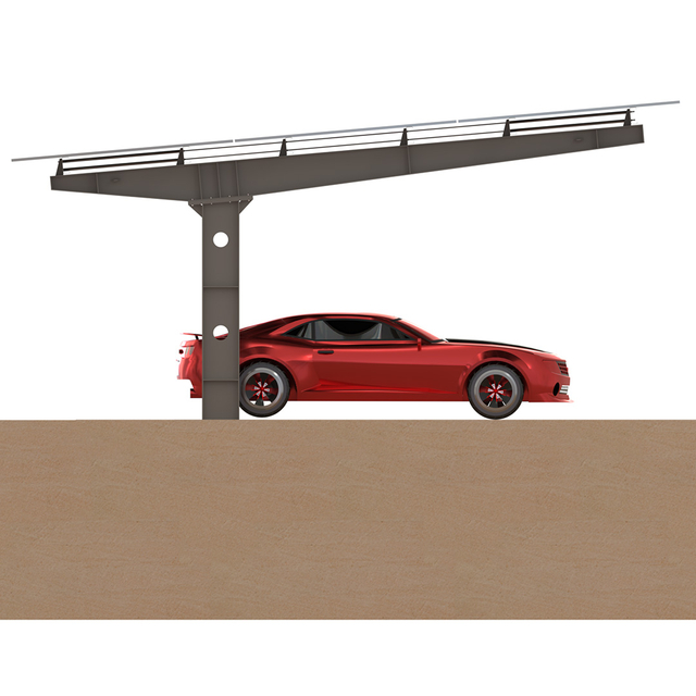 Einseitiges Einsäulen-HDG-Stahl-Solar-Carport-Montagesystem für Solarmodule