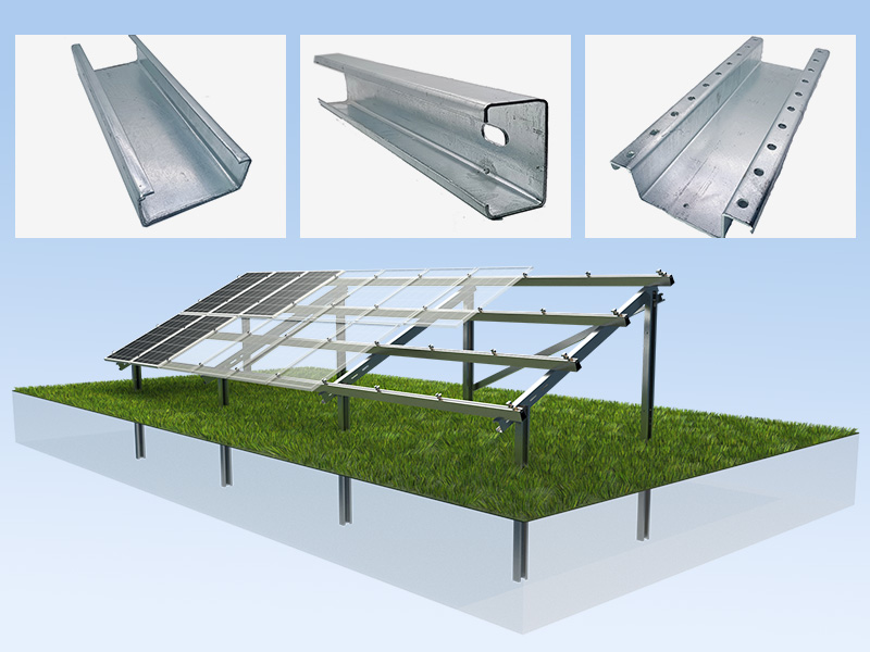 Stahlkanal-Support-System: Solarunterstützungslösung in voller Szenario