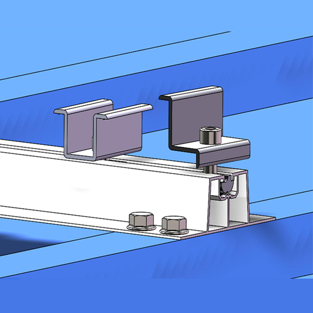 Aluminium Rail -Lösung für Trapezoidal -Metalldach -Solarzformsystem Home Solar Panel System