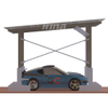 Solar-Carport-Montagesystem, Dual-Pfosten-Betonfundament, Solar-Carport-Regal
