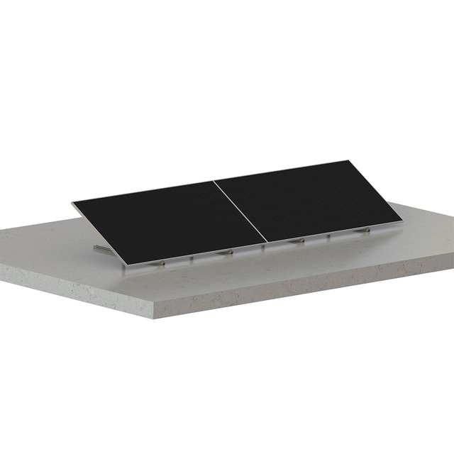 Zwei Solarmodule, Balkon-Solarmodul-Montagesystem für Flachdach oder Wand