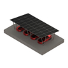 Solarpanel-W-Carport-Solarmontagesystem mit vier Säulen
