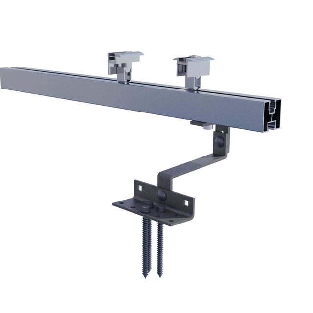 Solarpanel Verstellbare Kacheldachhaken -Montagehalterungsschiene und Solarklemme für Solarfliesendachhalterungen