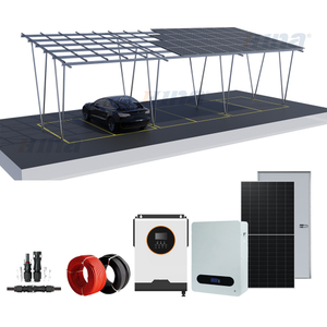 Solarpanel Carport Ground Montage -Kits mit PV -Modulbatterie für die Parkplatzstruktur für Parkplätze