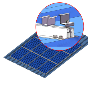 Aluminium Rail -Lösung für Trapezoidal -Metalldach -Solarzformsystem Home Solar Panel System