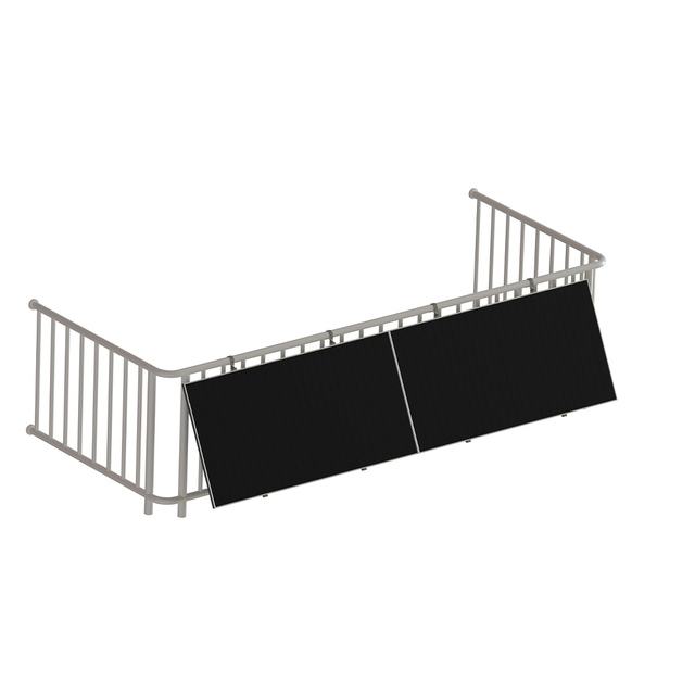2-Panel-Balkonmontage, einfach zu installierendes Solar-Balkon-Solarsystem mit 800-W-Mikro-Wechselrichter