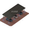 Solar-Carport-Montagesystem, Dual-Pfosten-Betonfundament, Solar-Carport-Regal