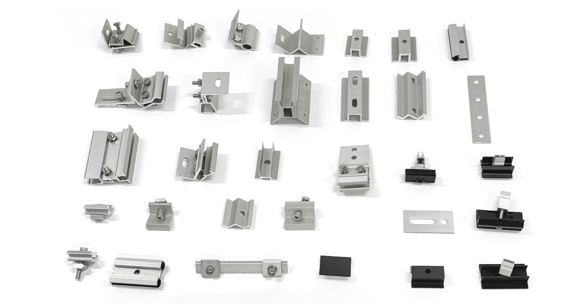 Aluminiumzubehör in Solarmontagesystemen