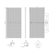 Ultrahochleistungs-595-W-Solarpanel, großes kommerzielles PV-Modul