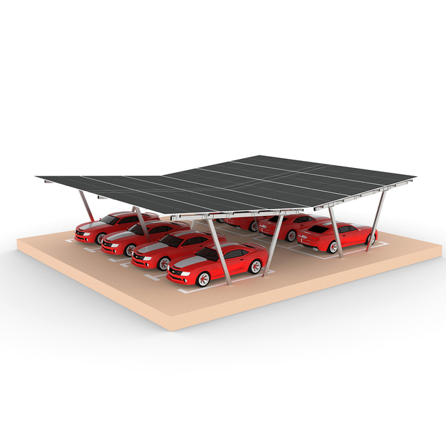 Solar-Carport-Montagestruktur vom Typ VV aus Zink-Aluminium-Magnesium-Stahl